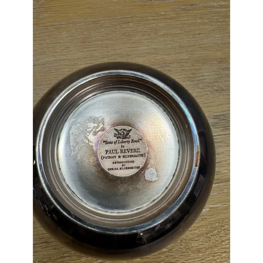Paul Revere Silversmith Bowl Reproduction Oneida Silversmith